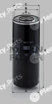 MANN-FILTER WP11102/1-2 — Oil Filter