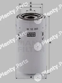 MANN-FILTER W10005 — Oil Filter