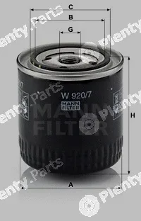 MANN-FILTER W920/7y — Oil Filter