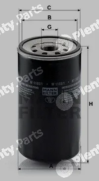 MANN-FILTER W1168/1 — Oil Filter