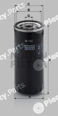 MANN-FILTER W730 — Oil Filter