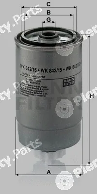 MANN-FILTER WK842/15 — Fuel Filter