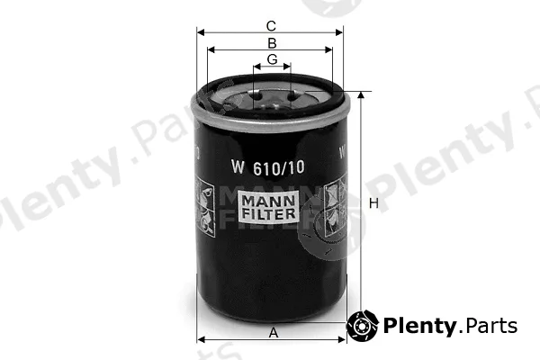 MANN-FILTER W610/10 — Oil Filter