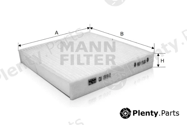 MANN-FILTER CU1919/2 — Filter, cabin air