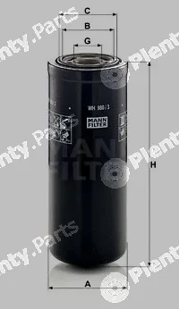 MANN-FILTER WH980/3 — Oil Filter