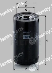 MANN-FILTER W950/17 — Oil Filter