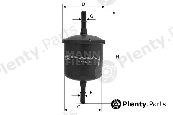 MANN-FILTER WK613/3 — Fuel Filter