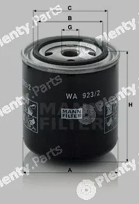 MANN-FILTER WA923/2 — Coolant Filter