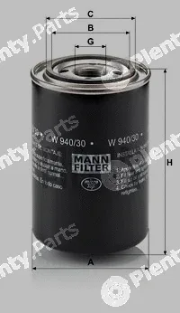 MANN-FILTER W940/30 — Oil Filter