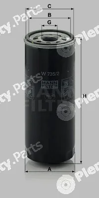 MANN-FILTER W735/2 — Oil Filter