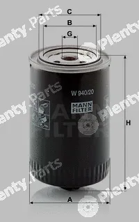 MANN-FILTER W940/20 — Oil Filter