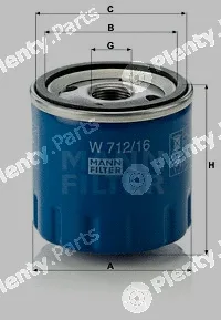 MANN-FILTER W712/16 — Oil Filter