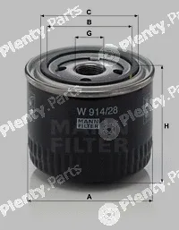 MANN-FILTER W914/28 — Oil Filter