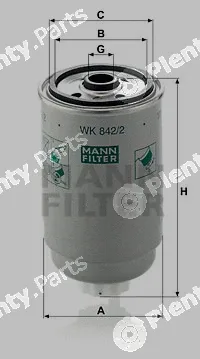 MANN-FILTER WK842/2 — Fuel Filter