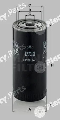 MANN-FILTER W962/27 — Oil Filter