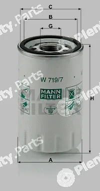 MANN-FILTER W719/7 — Oil Filter