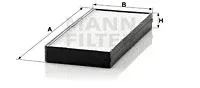 MANN-FILTER CU2521-2 — Filter, cabin air