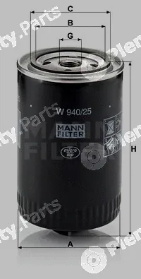 MANN-FILTER W940/2510 — Oil Filter