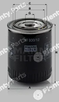 MANN-FILTER W930/12 — Oil Filter