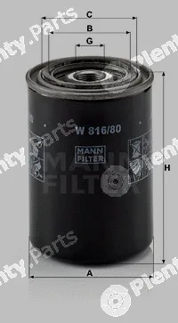 MANN-FILTER W816/80 — Oil Filter