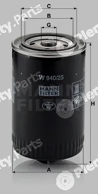 MANN-FILTER W940/25 — Oil Filter
