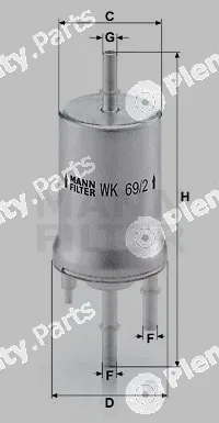 MANN-FILTER WK69/2 — Fuel Filter