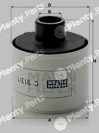MANN-FILTER C913/1 — Air Filter, compressor intake