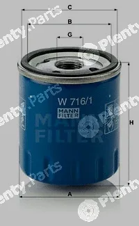 MANN-FILTER W716/1 — Oil Filter