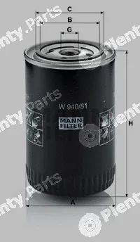 MANN-FILTER W940/81 — Oil Filter