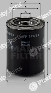 MANN-FILTER WP928/84 — Oil Filter