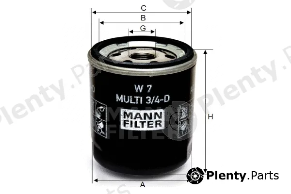MANN-FILTER W7MULTI3/4-D — Oil Filter