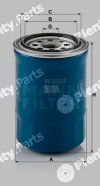 MANN-FILTER W830/3 — Oil Filter
