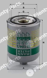 MANN-FILTER TB1394/3x — Air Dryer Cartridge, compressed-air system
