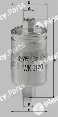 MANN-FILTER WK612/3 — Fuel Filter