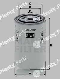 MANN-FILTER WA940/9 — Coolant Filter