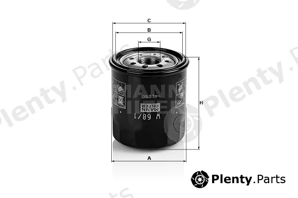 MANN-FILTER W68/1 — Oil Filter