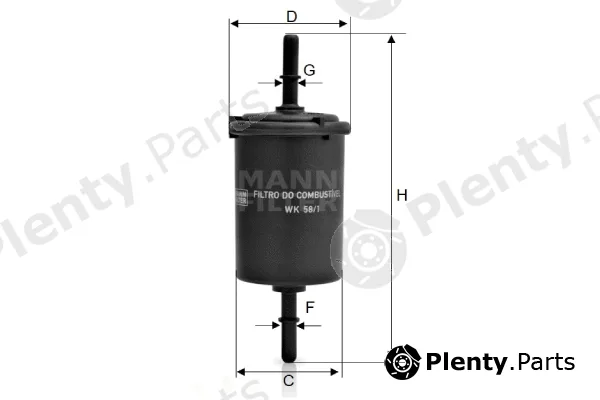 MANN-FILTER WK58/1 — Fuel Filter