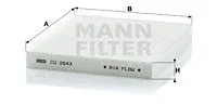 MANN-FILTER CU2043 — Filter, cabin air