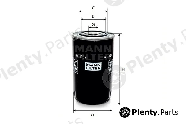 MANN-FILTER W1167 — Oil Filter