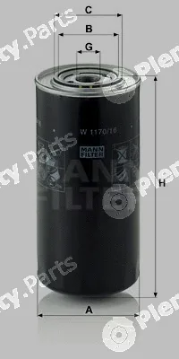 MANN-FILTER W1170/16 — Oil Filter