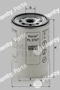MANN-FILTER PL270/7x — Fuel Filter