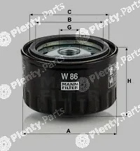 MANN-FILTER W86 — Oil Filter