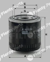 MANN-FILTER W920/84 — Oil Filter