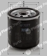 MANN-FILTER W7077 — Oil Filter