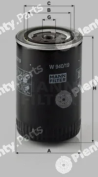 MANN-FILTER W940/19 — Oil Filter
