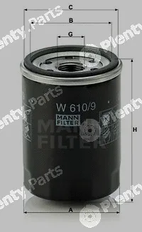 MANN-FILTER W610/9 — Oil Filter
