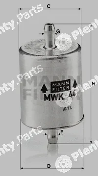 MANN-FILTER MWK44 — Fuel Filter