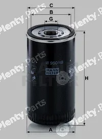 MANN-FILTER W950/48 — Oil Filter