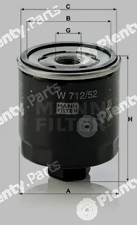 MANN-FILTER W712/52 — Oil Filter