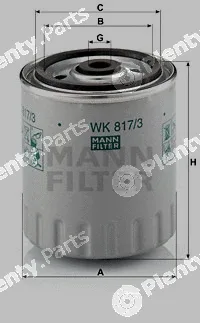 MANN-FILTER WK817/3x — Fuel Filter